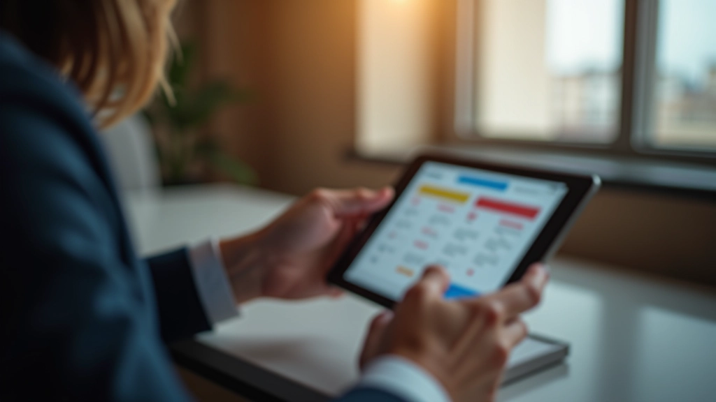 Klient banky si prohlíží nabídku spořicích produktů na tabletu