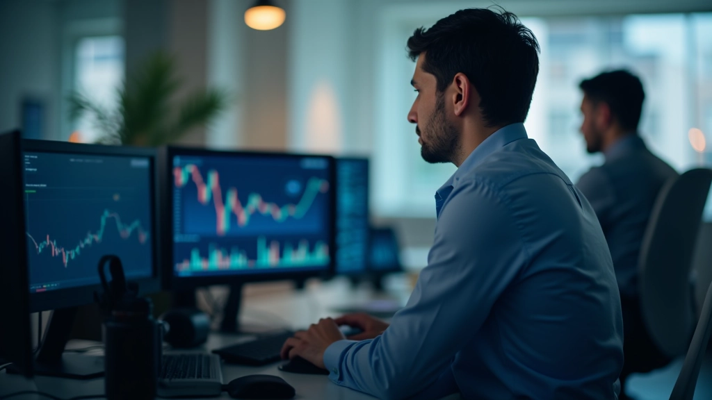 Analytik studující ekonomická data a grafy