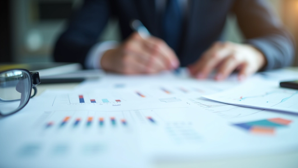 Finanční data a čísla na papíru se zvýšeným úrokem